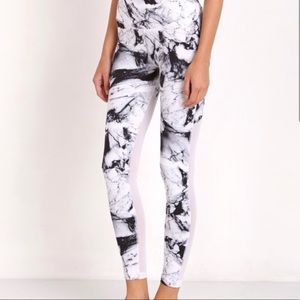 Varley Kingman Royal Marble Workout Mesh Leggings